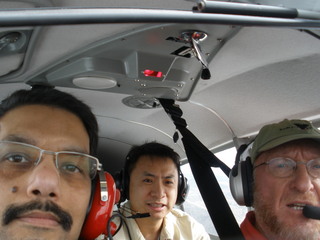 Bernie, Pete, and Adam flying in N8377W