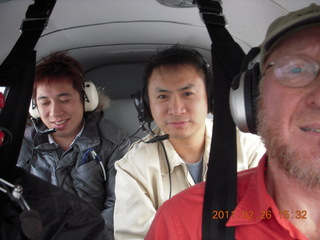 Shingo, Dijiang, and Adam flying in N8377W