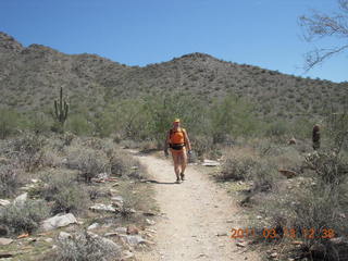 Moab trip - Canyonlands Lathrop hike - Adam with ice in beard