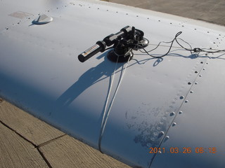 Moab trip - wires along Moab highway glowing in the morning sun