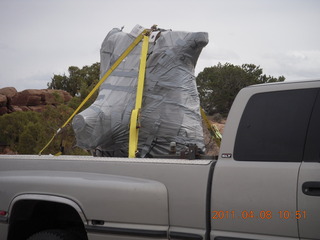 130 7j8. Needles Overlook - milling machine on back of truck (or maybe from Roswell)