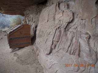 196 7j8. Canyonlands Needles - Cave Spring hike - storage container