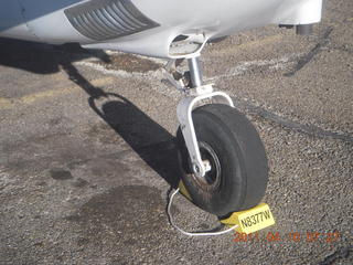 20 7ja. N8377W front wheel chocked