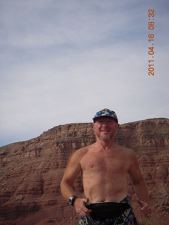 Marble Canyon run - Adam on Navajo Bridge