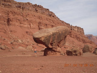 Marble Canyon run - Balanced Rock - Adam running