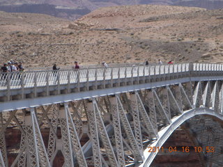 Marble Canyon - taking a group picture on Navajo Bridge