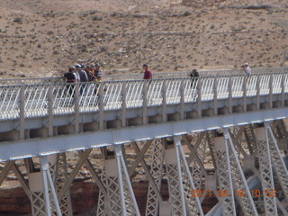 Marble Canyon - taking a group picture on Navajo Bridge