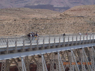 Marble Canyon - taking a group picture on Navajo Bridge