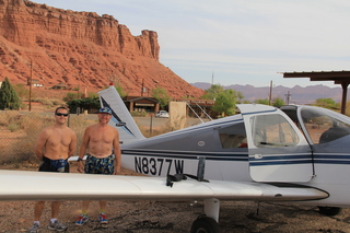 Mike and Adam flying in N8377W