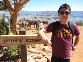 Norbert's pictures - Grand Canyon trip - Ceder Ridge sign and Norbert