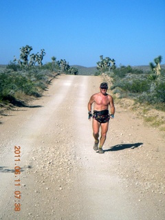 aerial - Pearce Ferry airstrip (L25) run - Adam running