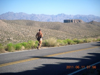 aerial - Pearce Ferry airstrip (L25) run - Adam running (back)