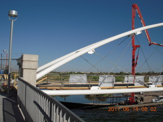 new bridge under construction at Tempe Town Lake