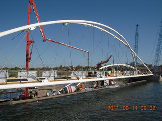 new bridge under construction at Tempe Town Lake