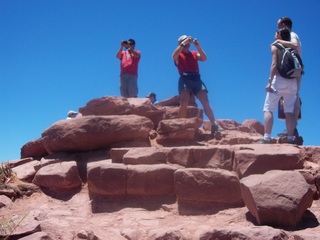 Adam taking strangers picture at Guano Point