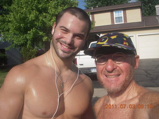 Matt and Adam after our run