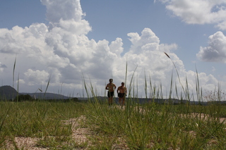 Sean's pictures - Sean and Adam running