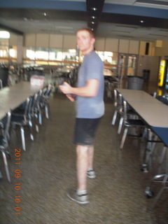 cross-country team and alumni - after-race pizza