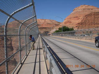 Page Airport (PGA) to Wahweap Marina run - Glen Canyon Dam Bridge view