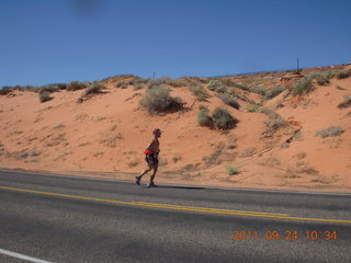 Page Airport (PGA) to Wahweap Marina run - Adam running