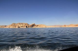 Ruhil pictures - boat tour of Lake Powell - sign