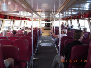 boat tour of Lake Powell - downstairs interior