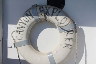 Ruhil pictures - boat tour of Lake Powell - Canyon Explorer life preserver