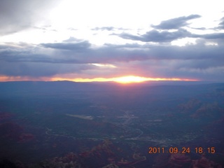 Moab trip - sunset at Canyonlands visitor center