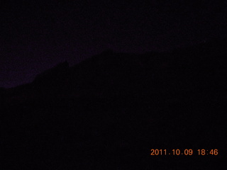 207 7q9. rock on Routes 191 and 313 by full moon (very dark)