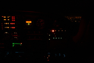 Sean's pictures - N8483R instrument panel at night