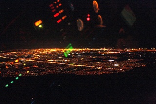 Sean's pictures - N8483R instrument panel at night