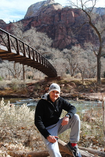 225 7sf. Zion National Park - Gokce at bridge