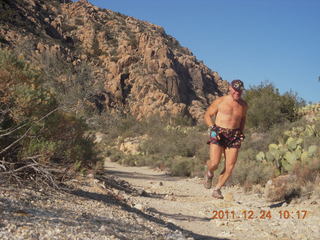 Elizabeth (hard to see) running at Bagdad