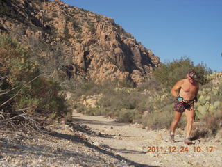 Elizabeth (hard to see) running at Bagdad