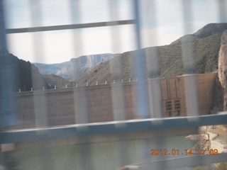 drive to Grapevine - dam seen from bridge