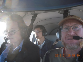 Gokce, Olga, Adam flying in N8377W