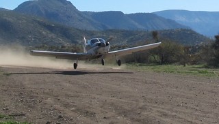 N8377W taking off at Bouquet Ranch