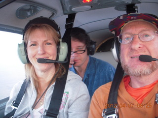 Mary and Adam flying in N8377W