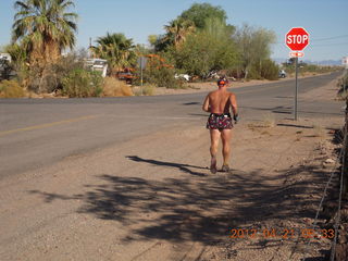 Bouse run - Adam running with #500 bib