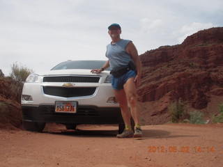 209 7x2. Onion Creek drive - Adam and rental car (tripod)