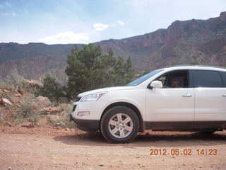 216 7x2. Onion Creek drive - Adam in rental car (tripod)