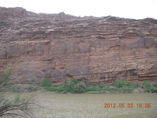 277 7x2. Route 128 driving back from Onion Creek - tilted rocks or tilted river?