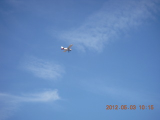154 7x3. Harrah Pass drive back - airplane heading for Caveman Ranch