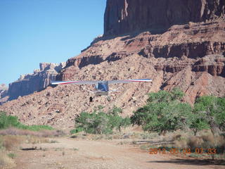 61 7x4. Mexican Mountain - airplane taking off