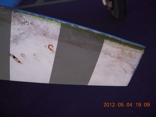 254 7x4. green propeller blade on N8377W