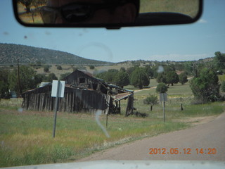 drive back from Antler's Restaurant - dilapidated barn