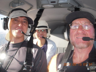 TC and Sandy and Adam flying in N8377W