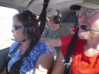 Eileen, Bill, George, and Adam flying in N8377W