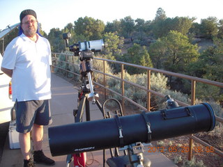 Brian and his telescope at Spider Rock viewpoint