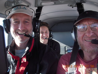 Ky, Bonnie, and Adam flying in N8377W